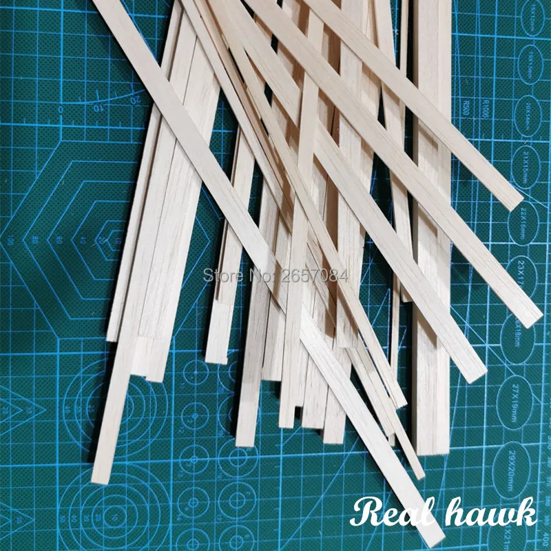 

300 mm length 2 mm thickness width 3/4/5/6/7/8/9/10mm wood strip AAA+ Balsa Wood Sticks Strips for airplane/boat model DIY