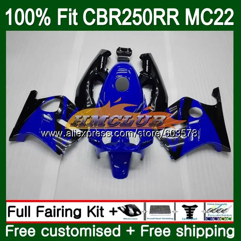 Инъекций для HONDA CBR 250RR CBR250RR 1990 1999 95CL. 47 MC22 CBR250 RR 90 91 92 93 94 95 96 97 98 99 цвет: черный, синий OEM обтекатели