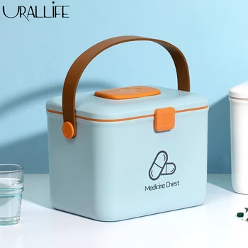 

Urallife Household Large Capacity Medicine Box Household Portable Storage Medicine Box Simple Design Classification Medicine Box