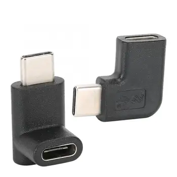

90 Degree Right Angle USB 3.1 C Type Male to Female USB-C Converter Smartphone Adapter for OS X Tablet PC