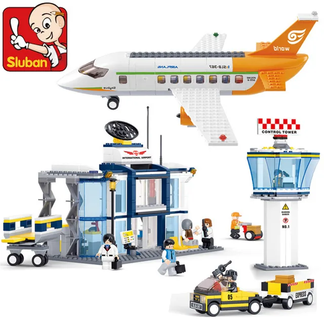 High-tech Avion Cargo Aircraft Rescue Plane Airport Airbus Airplane Model Building Blocks Figures City Brinquedos Creative Toys - NO.0367 NO BOX