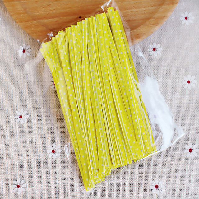 9cm Wire Metallic Twist Ties for Wedding Party Cookies Candy Bags Baking Packaging Ligation Dessert Sealing Twist Tie