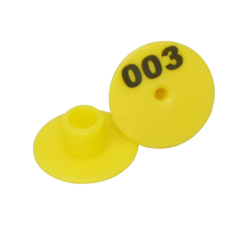 Numbers 001-1000 Round Swine And Sheep Ear Label Brand Veterinary Sheep Sows Ear Tag Signage 100pcs