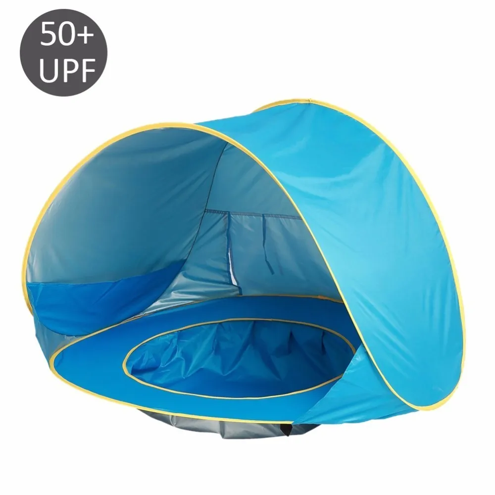 Uv-protection Children's Tent Baby Beach Tipi Teepee Portable Dry Pool Kids Tent Waterproof Outdoor Camping Playhouse Wigwam