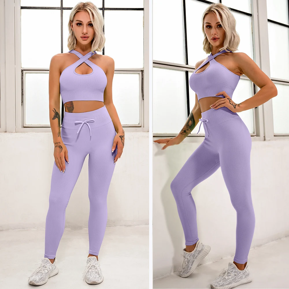 Ensemble sport pour femme : Haut double-face + leggings sport