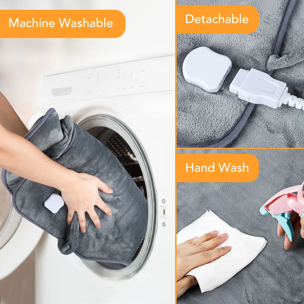 Electric Heating Pad Soft Blanket Shoulder Neck Heating Shawl Detachable Portable Relieve Body Pain