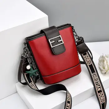 

Retro Small Leather Bucket Bags for Women 2020 Crossbody Bags Lady Travel Purses and Handbags Female Shoulder Simple Tassel Bag