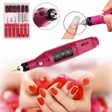 1 Набор 6 бит для профессионального аппаратного маникюра Дрель Ручка для ногтей дрель для педикюра пилка для ногтей Форма для дизайна ногтей инструмент для ухода за ногами