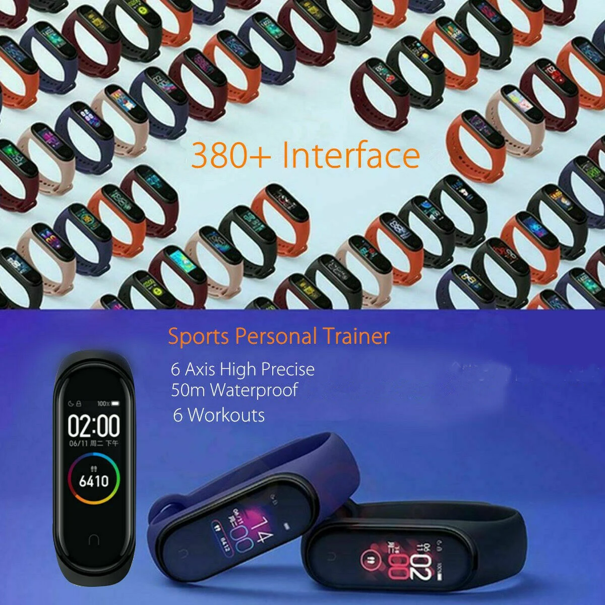 Miband 4 стиля Bluetooth 5,0 музыка M4 Спорт Смарт часы браслет хит фитнес трекер Глобальная версия браслет кровяное давление