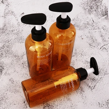 

500ml Clear Press Pump Empty Bottle Shampoo Shower Gel Soap Dispenser Empty Bath Pump Bottle