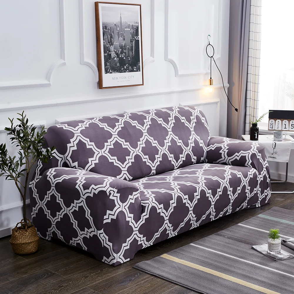 Напечатанный спандекс L форма чехлы для диванов для гостиной растягивающийся секционный угловой диван диване чехол чехлов кресло местный чехол - Цвет: color16