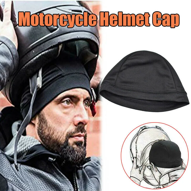 

New Motorcycle Helmet Inner Dome Cap Liner Sports Beanie Quick Drying Skull Hat XD88