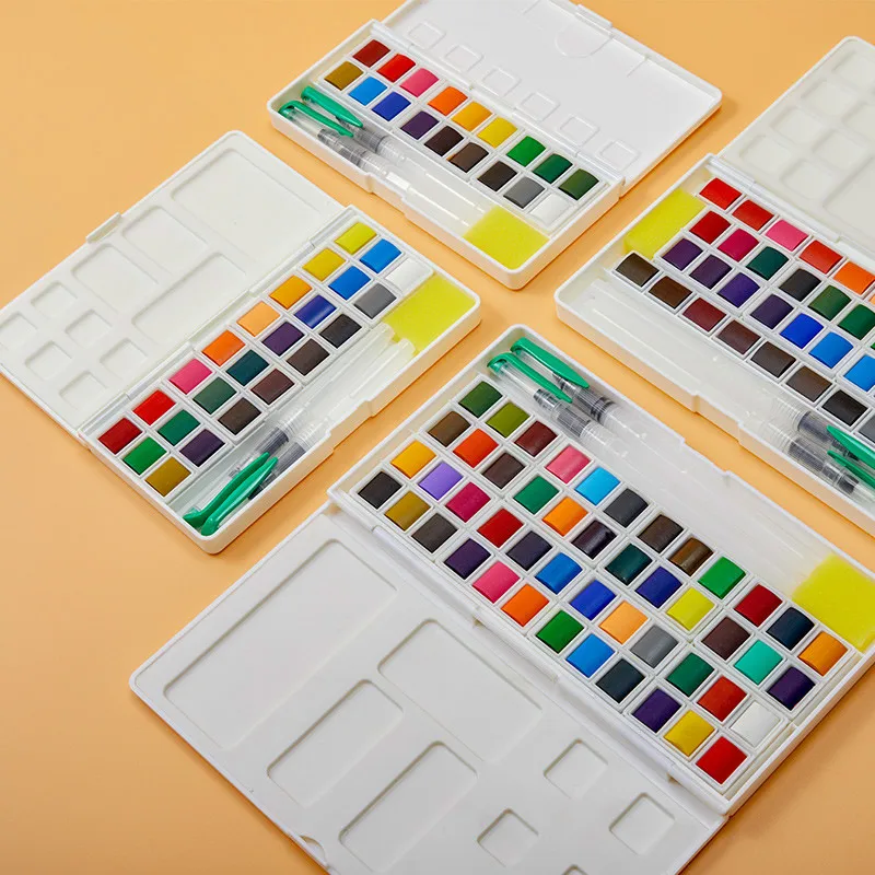 

Watercolor Paint 12/18/24/36/48 Colors Pigment Solid Watercolor Paint Set Water Color Pigment Acuarelas Profesionales Art Supply