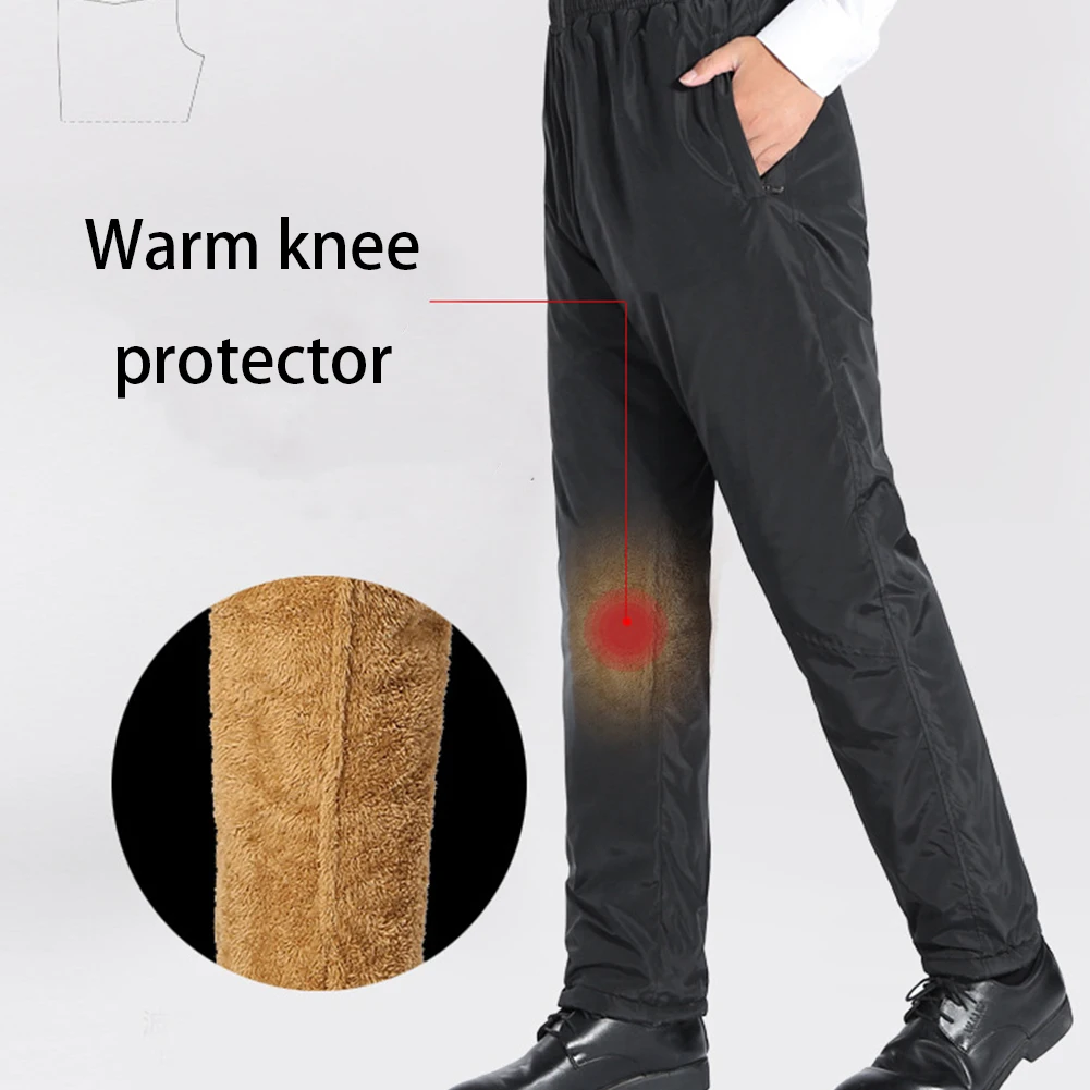 Snowboard Insulated Soft Shell Men Pants Thickened Climbing Warm Winter Hiking Elastic Outdoor Sports Windproof Waterproof