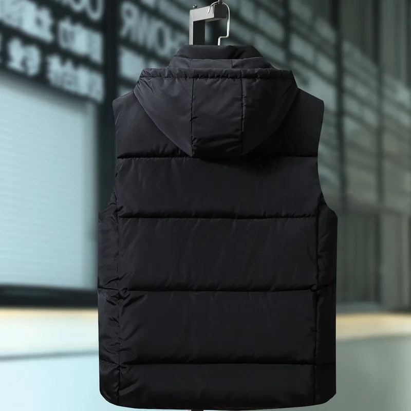 Жилет Толстая стеганая хлопковая куртка мужская осенне-зимняя модная красивая Повседневная Свободная мужская жилетка Плюс Размер 4XL-7XL 8XL 9XL