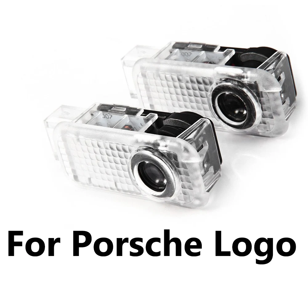 

1-20 Pair For Porsche Logo Welcome Light For Cayenne Car Tuning Door Led Badge Insignia Shadow Projector Decor Lamp Accessories