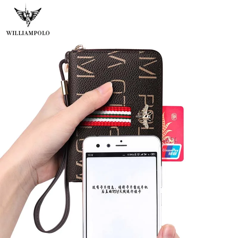 

High-end brand new leather wallet ladies RFID anti-theft brush anti-degaussing large capacity multi-function credit card holder