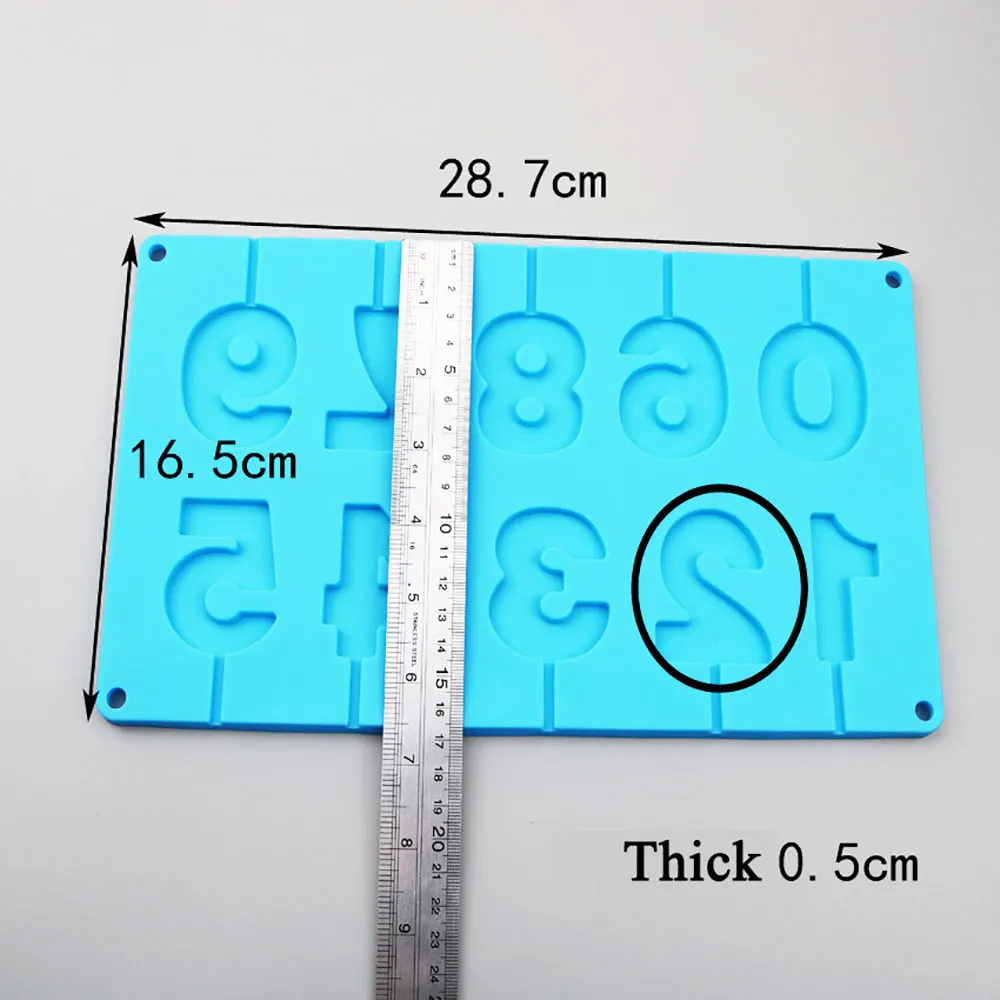 Description Picture 4 of itemSilicone world 0-9 Silicone Numbers Mold Chocolate Mold Bake Moulds Digital Shape Fondant Cake Jelly Pastry DIY Cake Tools