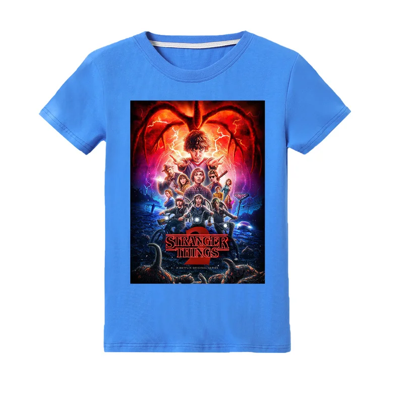 

Summer 2019 T Shirt for Boys Kids Toddler Tshirts Baby Girl Tops Tee Shirt Stranger Things Clothes Children T-shirt 4-15 Years