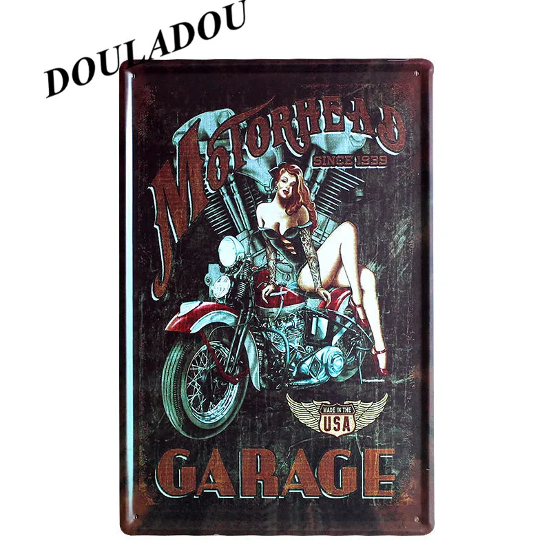 [Douladou] My Garage My Rules табличка винтажная металлическая жестяная вывеска Бар Паб украшение стены ретро табличка плакат Тарелка 30*20 см