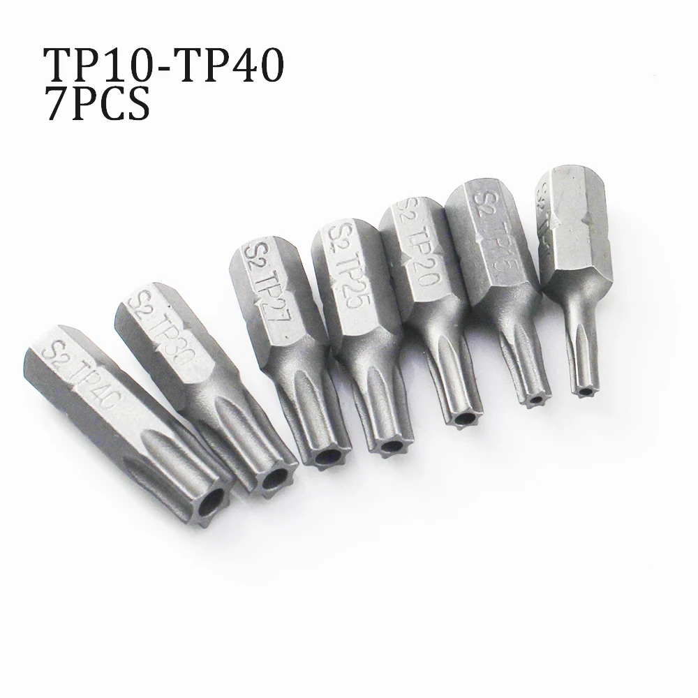 Torx Screwdriver Set 9-Piece Security Torx Bit Set - T10, T15, T20, T25, T27, T30, T40 With Wrench, Double Ended Torx Driver Sets