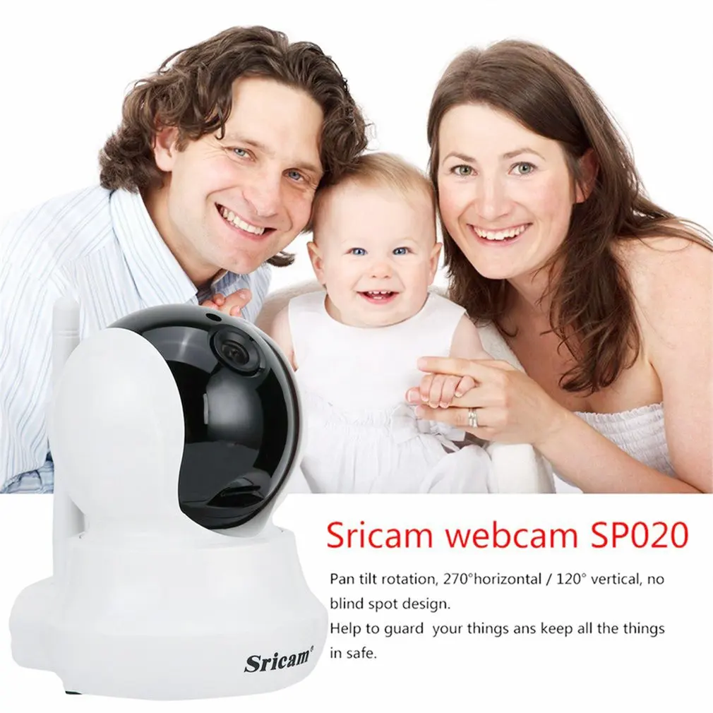 Sricam SP020 720P HD PTZ IP комнатная камера безопасности IR-CUT Wedcam WiFi Беспроводная камера для домашнего наблюдения детский монитор