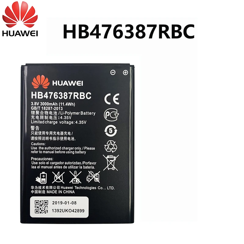 

Hua Wei Orginal HB476387RBC Rechargeable Li-ion Phone Battery For Huawei Honor 3X G750 B199 3000mAh