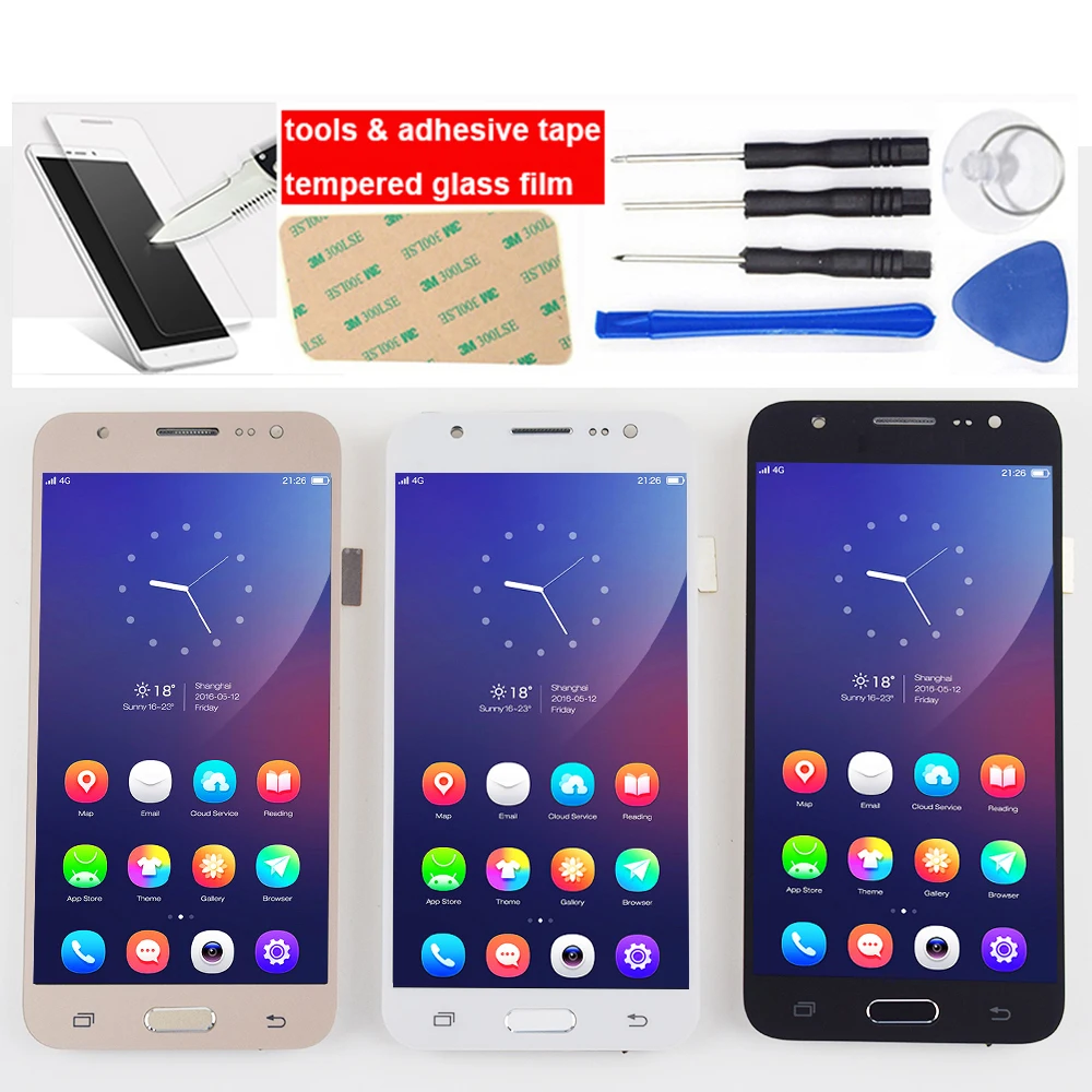 Kopen Voor Samsung Galaxy J5 2015 J500 J500G J500YM J500F LCD Display Touch Screen Digitizer LCD Vervanging Vergadering Frame
