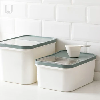 

J&J Household Sealed Rice Bucket Household Rice Storage Box Insect-proof Moisture-proof Rice Dry Food Pet Food Jar Long Keeping