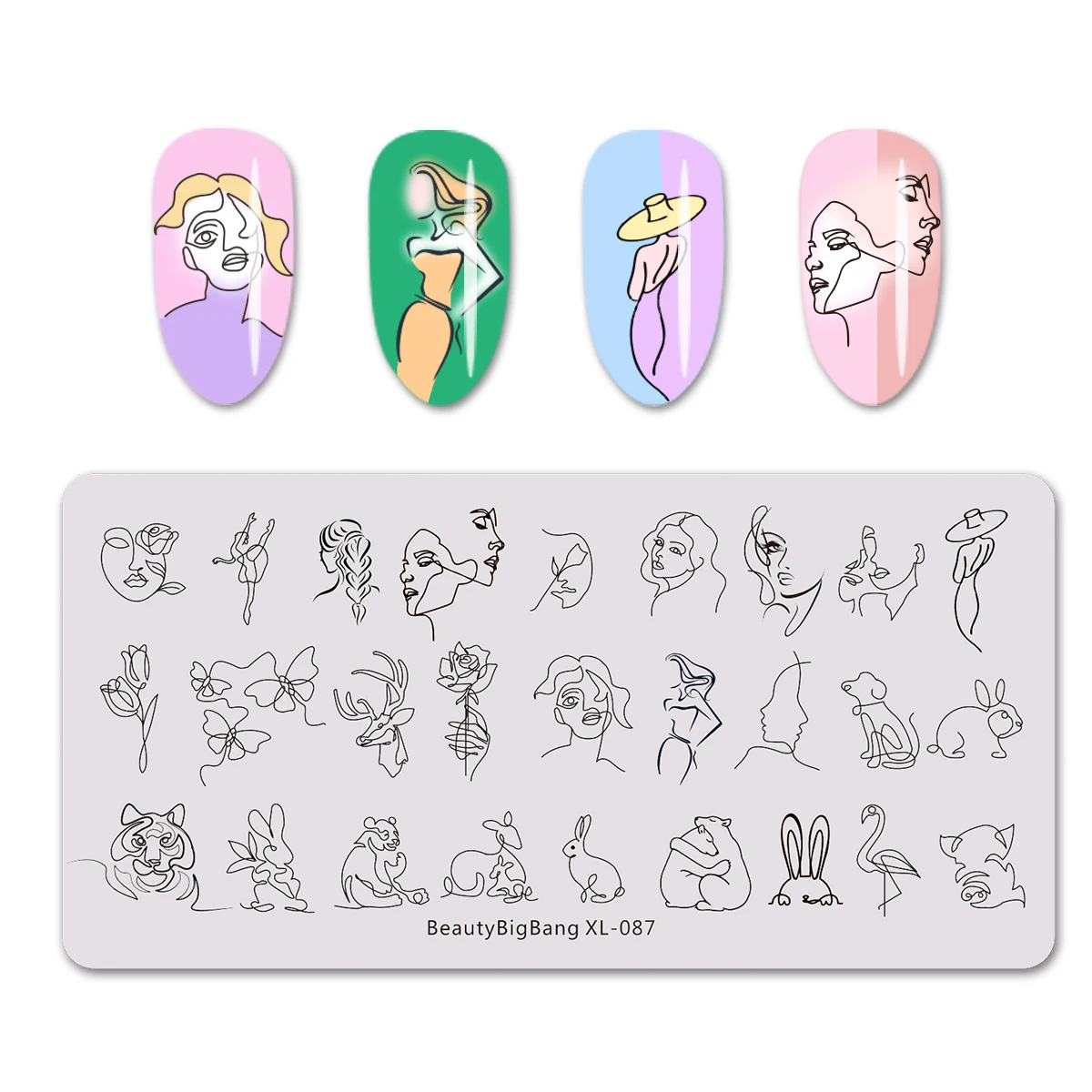 BEAUTYBIGBANG 6*12 см штамповки ногтей пластины шаблон для ногтей Цветочный рисунок животных штампы для ногтей искусство штамп изображения шаблон дизайна