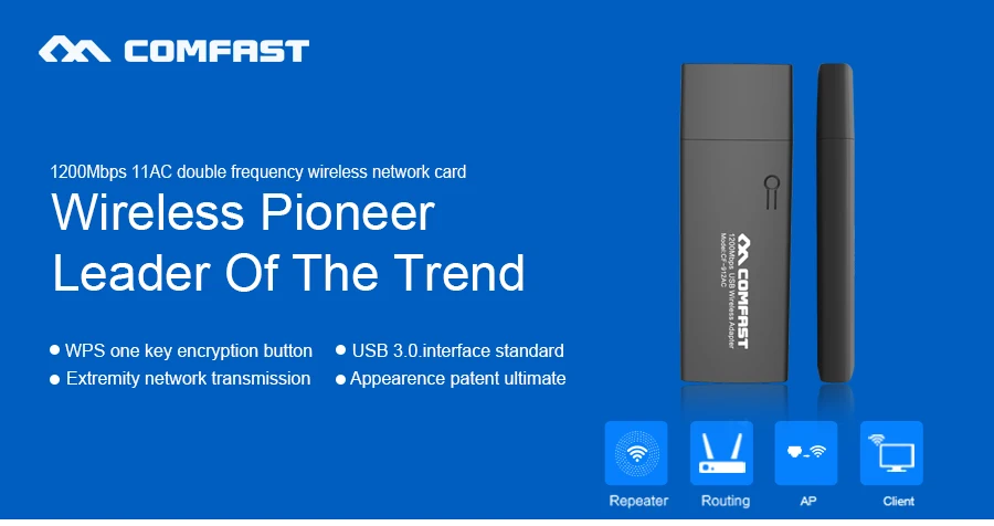 Wi-Fi адаптер RTL8812AU 1200 Мбит/с 5 ГГц usb | Компьютеры и офис