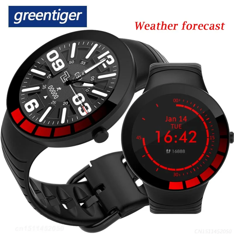 Greentiger E3 Смарт-часы для мужчин IP68 водонепроницаемый монитор сердечного ритма