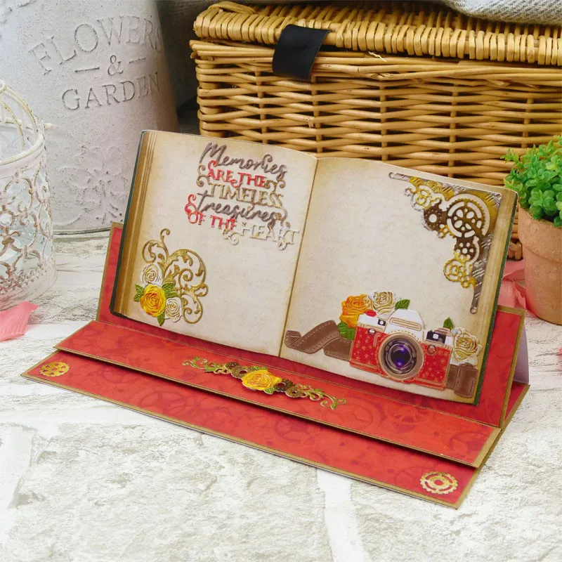 naifumodo 8Pcs/lot Metal Cutting Dies Scrapbooking For Card Making DIY Embossing Cuts Craft Simple Cute Decoration Photo Frame