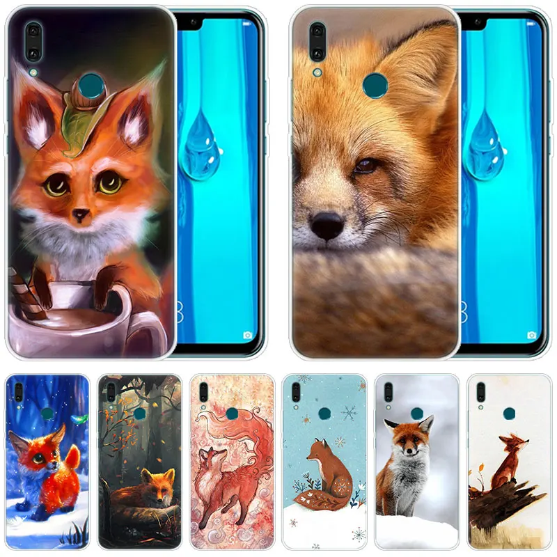 

Soft Silicone Case Cute cartoon sad fox for Huawei Mate 30 20 Lite 10 Pro Y5 Y6 Y7 Pro 2019 Y9 Prime 2019 2018 Y6 Pro 2017 Cover