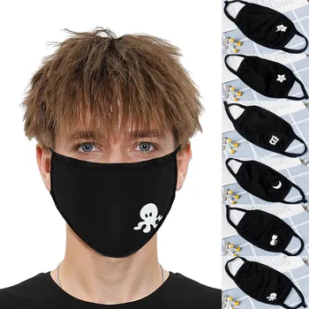 

1pc Unisex Face Mask Windproof Foggy Haze Pollution Windbreak Mouth Cover Simple Cotton Simple Face sheild Masque Mascherina