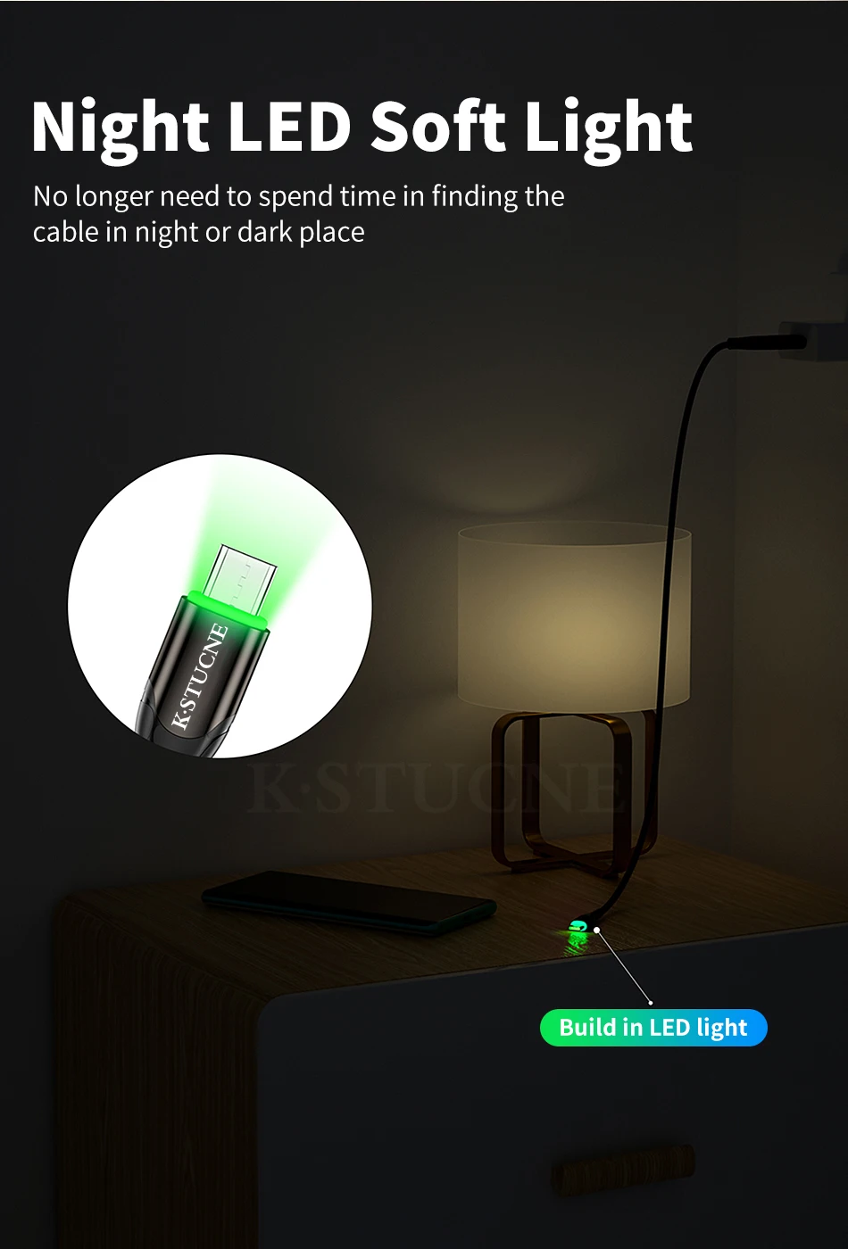 LED Micro USB Cable 3A Fast Charging For Samsung J5 A5 A7 J7 Xiaomi LG Mobile Phone USB Microusb Cable Android Mobile Phone Line