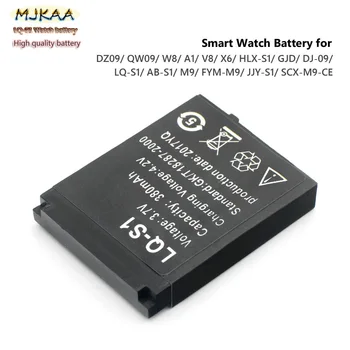 

6/10/12Pcs Lq S1 Battery Durable Smart Watch Battery LQ-S1 3.7V 380mAh Lithium Rechargeable for DZ09 W8