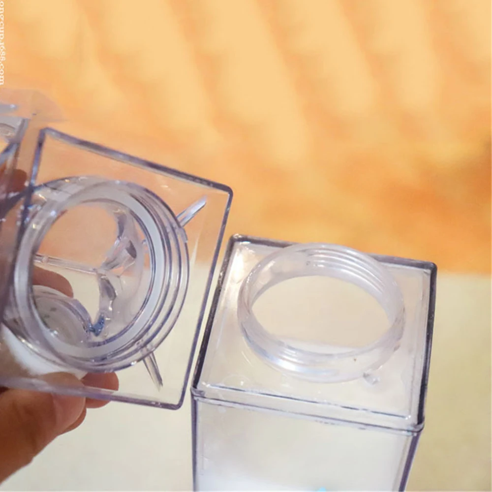 500 мл бутылки для воды в форме молочной коробки пластиковые бутылки для напитков с рисунком радуги милый Единорог чашка для кофе фруктового сока посуда для напитков
