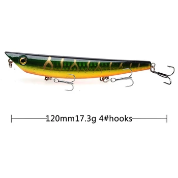 

1pcs/winter fishing Bionic lifelike hard bait12cm/17g Japan Artificial 3D eyes Wobbler shake bait Crank bait fishing tackle lure