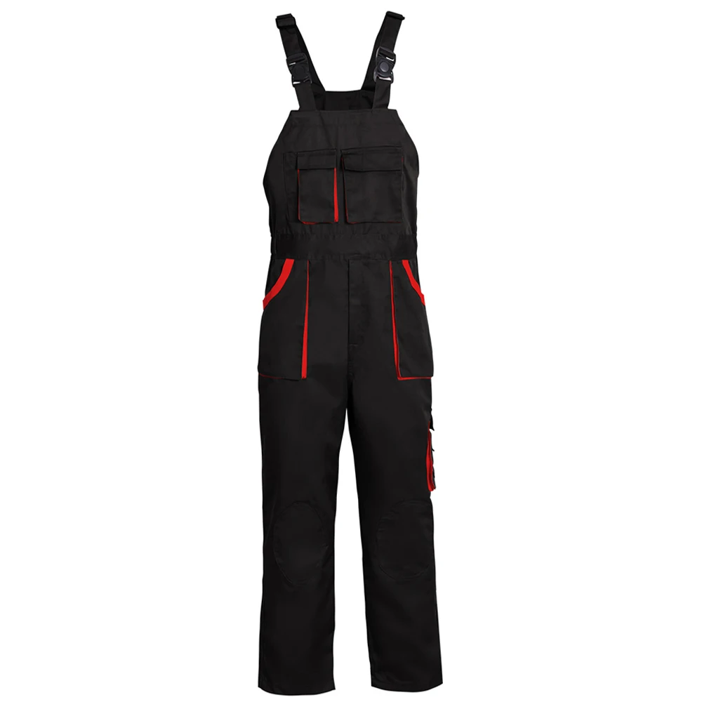 Men&rsquo;s work bib and brace overall with pockets carpenters work overall workwear work coverall suit