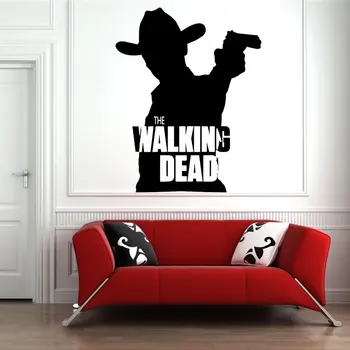 

The Walking Dead Comic Characters Rick Grimes Wall Sticker Vinyl Home Decor For Living Room Bedroom Decals Removable Mural 4082