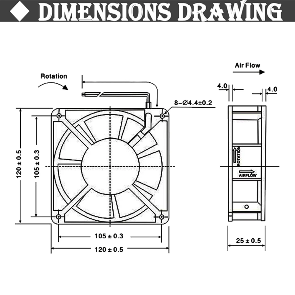 5 шт. gdstime 12 см 120x120x25 12025 0.1A 48 В DC 120 мм вентилятор охлаждения