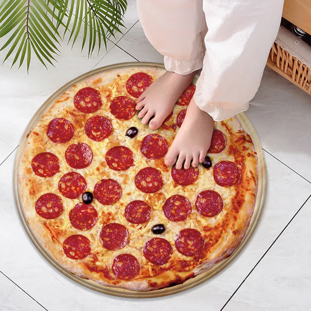 Promotion Pizza Egg Pattern Blanket Flannel Carpet Home Decor Bedroom Living Room Fashionable 3D Non-slip Printed | Дом и сад
