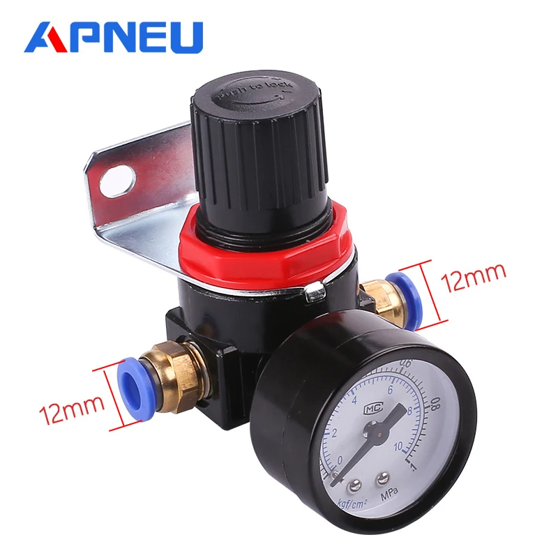 AR2000 12mm fitting AR2000 G1/" AR2000-02 пневматический Мини Воздушный давление сброса управления компрессора регулятор обработки единиц клапан манометр установки - Цвет: AR2000 12mm fitting