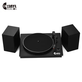

VINYL MUSIC ON Classic Vinyl Record Player Turntable with 2 powrful Speakers for 33/45 RPM Record Support BT Wireless Connection