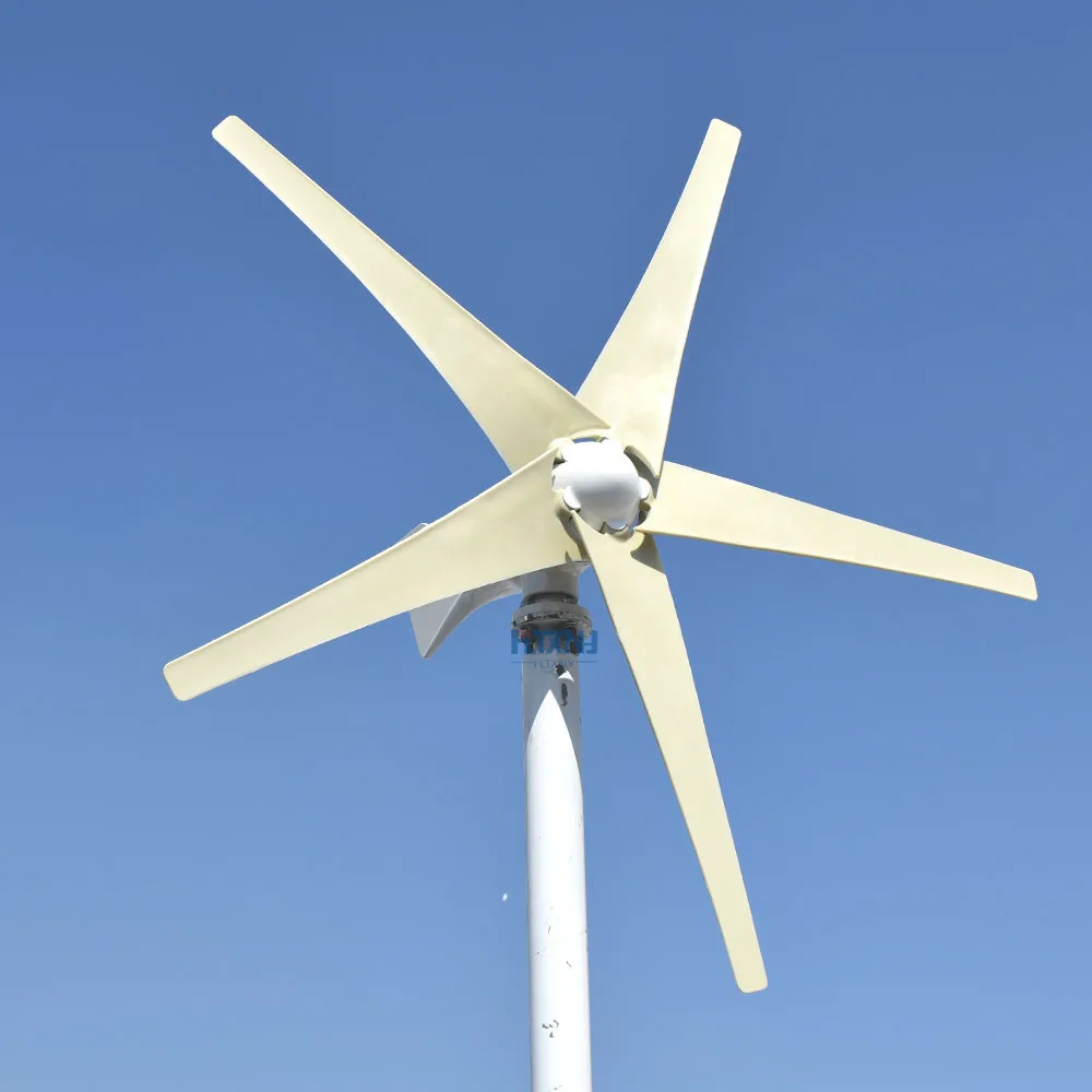 2KW Wind Turbine Generator Power 3000w 3/5Blades 12v 24v 48v With Mppt/Hybrid Charge Controller Small Motor Off Grid Home Use