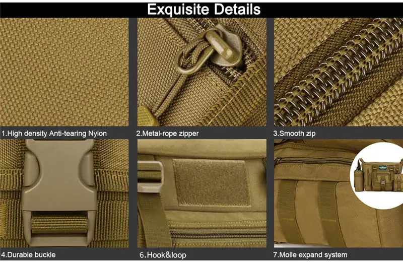 14 Inch Laptop schoudertas mannen Rugzak A4 Document Tactische Militaire Molle Messenger Sport Crosscody Zakken Sling Pack