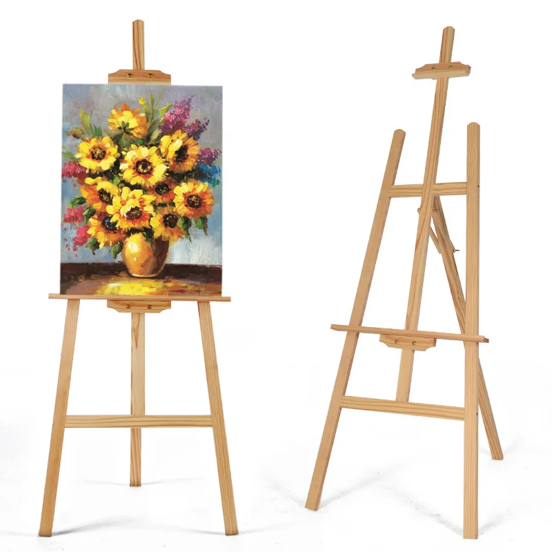 

# 1.5m Easel Drawing Board Set Braced Adjustable Solid Wood of Adult Show Oil Easel Wooden Children