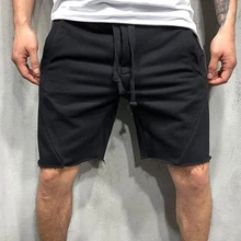 Летние мужские повседневные шорты для фитнеса s свободные шорты спортивные однотонные брюки прямые