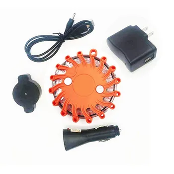 

Mini LED Emergency Safety Road Flare Flashing Warning Light Magnetic Base Disc Beacon Roadside Safety Light For Car Truck Boat